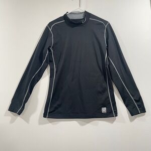 Nike Pro Combat Hyperwarm Mens Medium Black Dri-FIT Mock Neck Compression Top